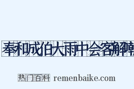 奉和成伯大雨中会客解嘲是什么意思的图片